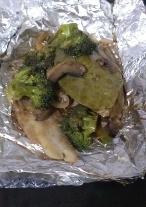 Una foto de Pescado empapelado