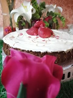 صورة لوصفة كيكة الزعفران وهيل