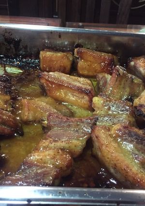Una foto de Costillas con miel y mostaza