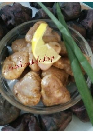A picture of #Waterchestnut/caltrop/singhara coated in masala#post 34th.