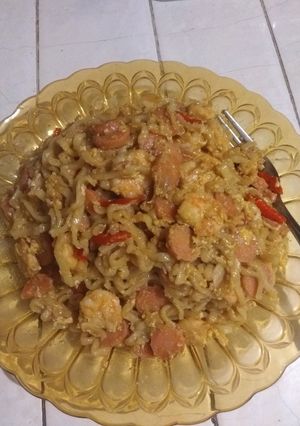 Foto resep Mie goreng udang sosis