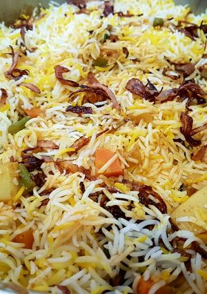 A picture of Veg biryani.