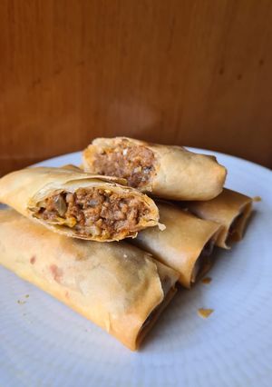 Foto resep Cheeseburger spring roll