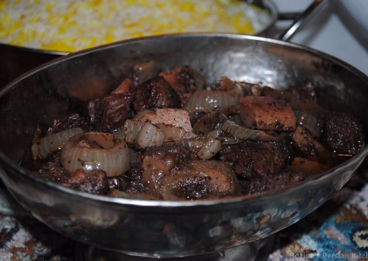 Persian beef stew with sumac