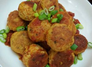Una foto de Albóndigas de pechuga de pollo molida