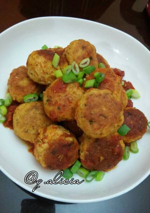 Una foto de Albóndigas de pechuga de pollo molida