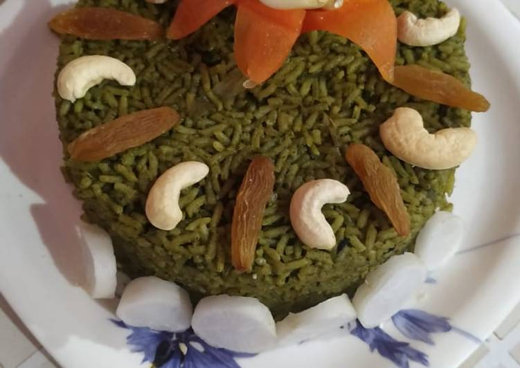 Easiest Way to Make Quick Spinach Pulao