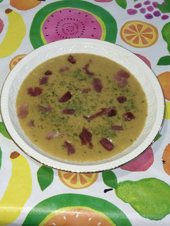 Una foto de Puré de zanahorias con jamón