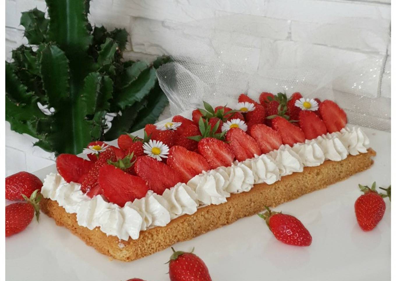 Tarte aux fraises façon bretonne