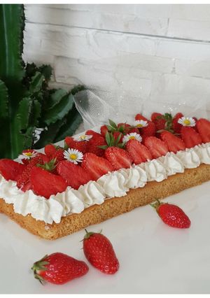 Une photo de Tarte aux fraises façon bretonne