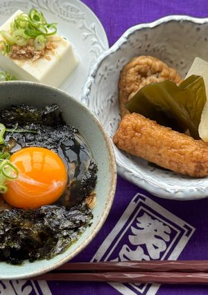 A picture of Japanese Raw Egg Rice.