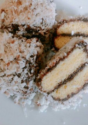 Hình của món Bánh Lamington Úc.