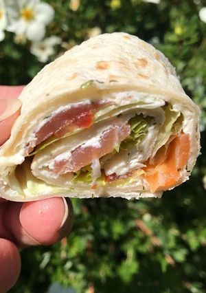 Une photo de Fajitas au saumon