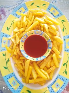 عکسی از دستور سیب زمینی رستورانی