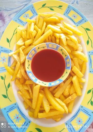 عکسی از دستور سیب زمینی رستورانی