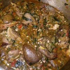 A picture of Goat Meat Okro Soup.