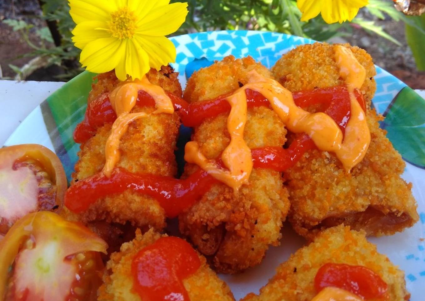 Langkah Mudah untuk Menyiapkan Sandwich goreng gulung isi sosis Anti
Gagal