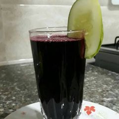 Zobo drink with pineapple and cucumber A picture of Zobo drink with pineapple and cucumber.