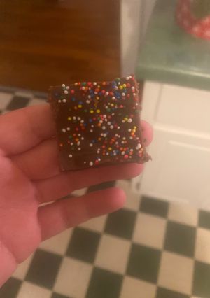 A picture of Peanut butter & Chocolate Fudge. 🙂.