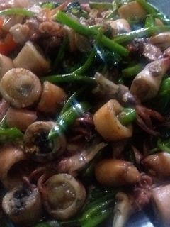 Foto resep Cah kangkung asin cumi