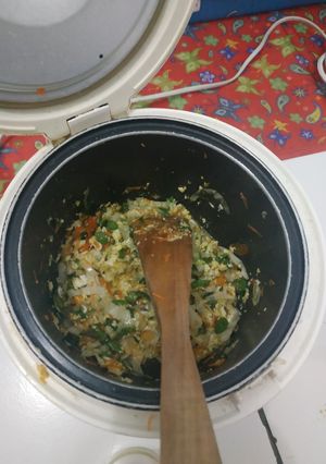 Foto resep Orak arik telur magic com ala anak kos