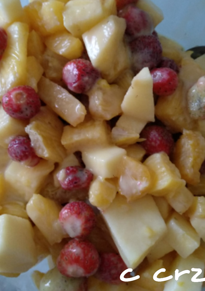 Una foto de Macedonia con fresas