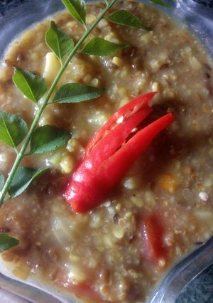 A picture of Daliya moongdal khichadi.