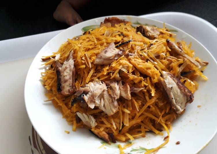 Abacha with ugba and titus fish
