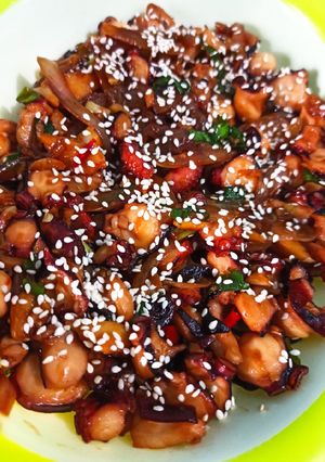 Foto resep 🐙 Nakji Bokkeum (Gurita Tumis ala Korea)