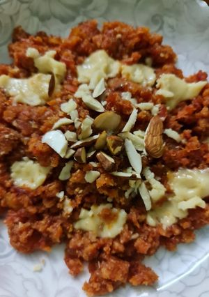 A picture of Gajar ka halwa.
