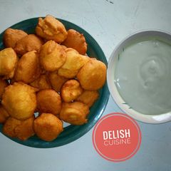 Akara (Beans cake) & Pap A picture of Akara (Beans cake) & Pap.