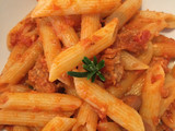 Penne salsiccia e fagioli (vegan)