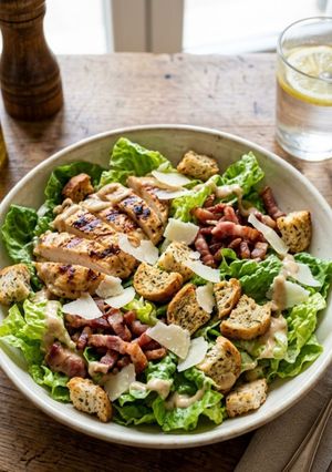Foto di Caesar Salad con Salsa al Tuorlo Sodo e Balsamico