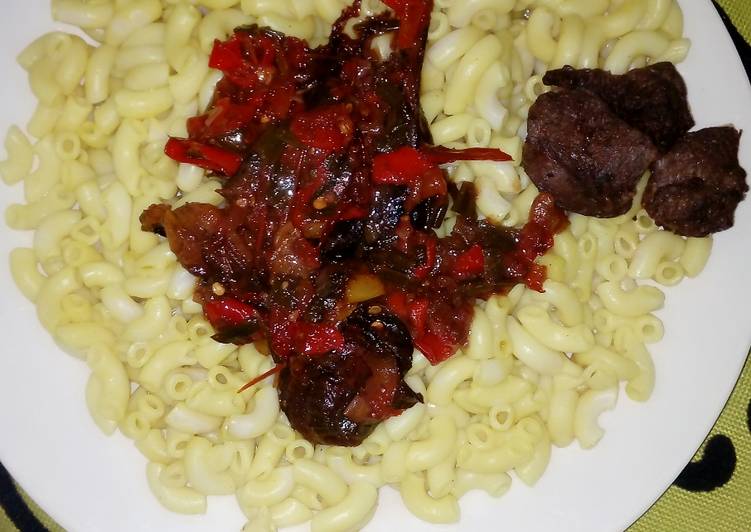 Step-by-Step Guide to Prepare Favorite Yello macaroni with dry cat fish sauce