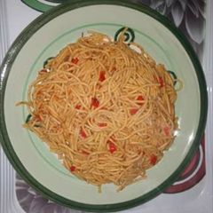 A picture of Jollof Spaghetti.