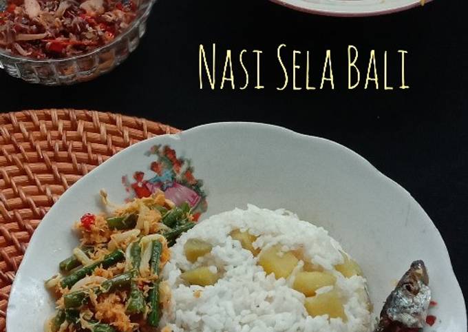 Resep: 200. Nasi Sela Sambal Bongkot Dan Urap Bumbu Genep khas Bali Untuk Pemula