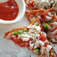 A picture of Cheez bread pizza.