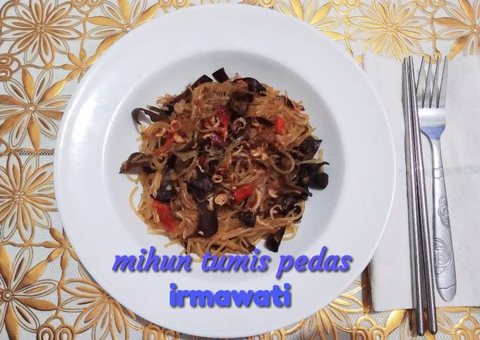 Anti Ribet, Membuat Mihun Jamur Kuping Tumis Pedas Menu Enak Dan Mudah Dibuat