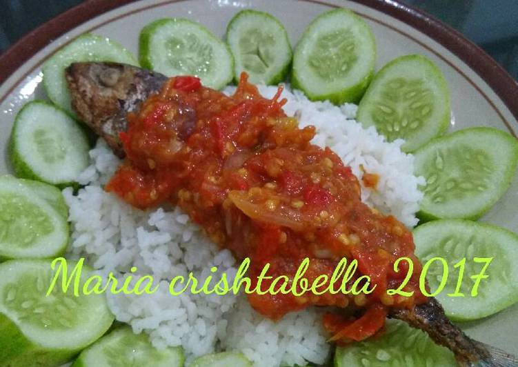 Nasi peda sambal tomat(pedas)