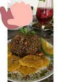 Chofan mixto con tostones