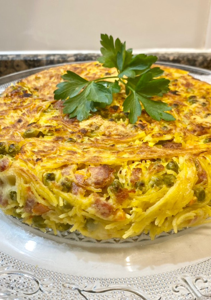 Una foto de Frittata de Spaghetti “sin gluten “