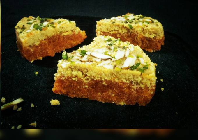 Carrot Mawa fudge.(A Quick treat)