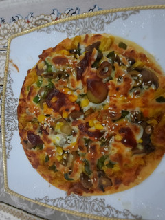 عکسی از دستور پیتزا مرغ و قارچ