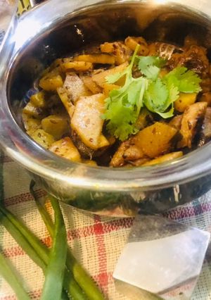 A picture of Chat patt Zeera Aloo.