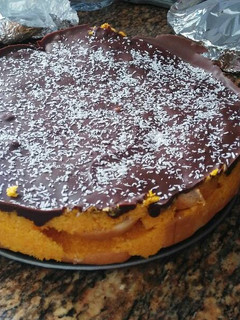 Una foto de Tarta de zanahoria y coco