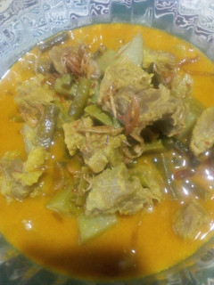 Foto resep "kuras kulkas"Gulai daging sapi labu Siam kacang panjang