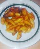 Ñoquis de papas con salsa c/pollo(a elección)