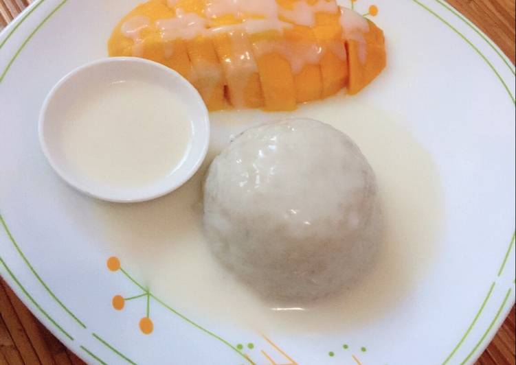 Cara Gampang Menyiapkan Mango sticky rice yang Enak