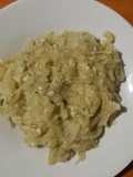 Sofrito de cebolla con huevo