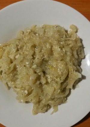Una foto de Sofrito de cebolla con huevo